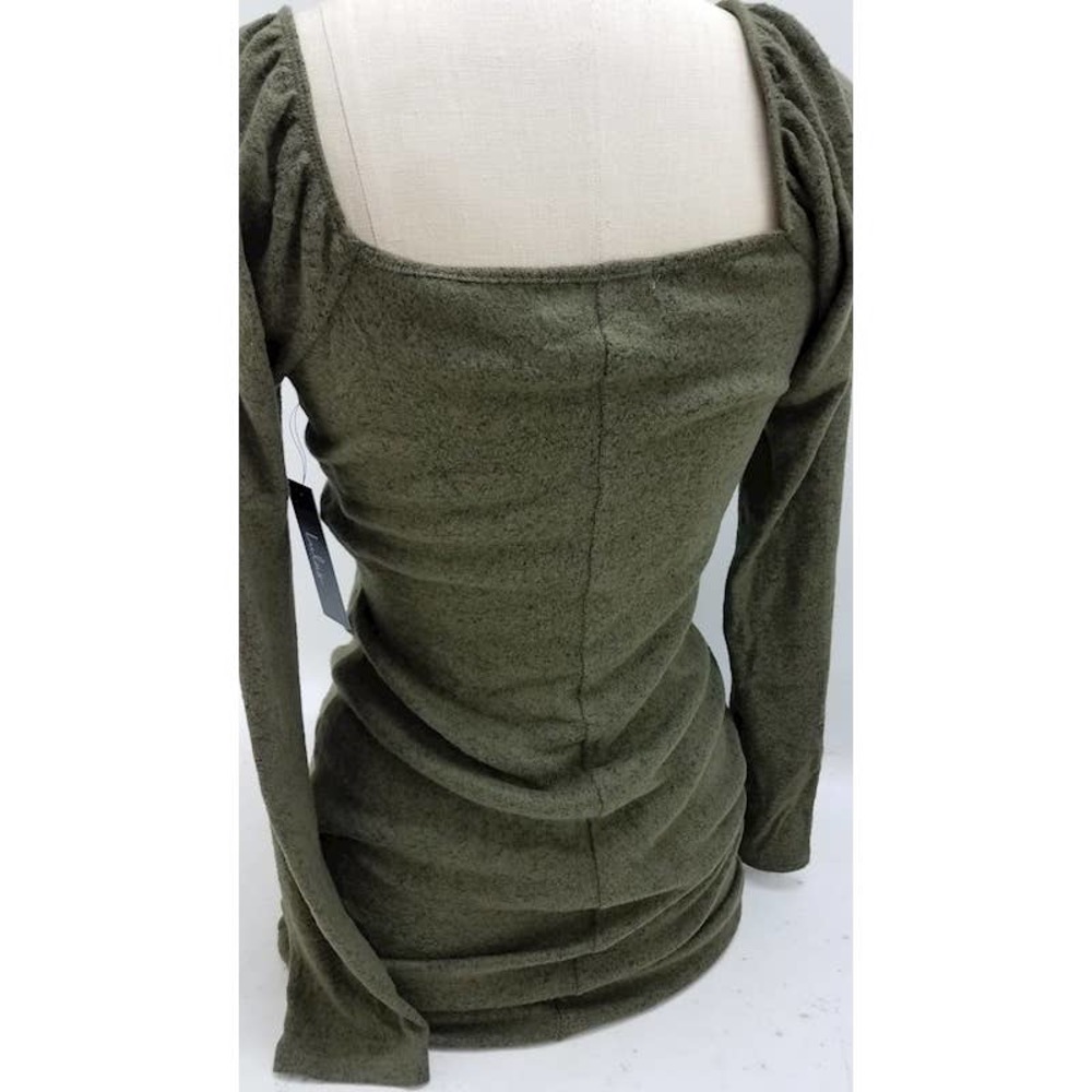 Sold LULUS Olive Green Bodycon Sweater Dress M NWT - Picture 3 of 8